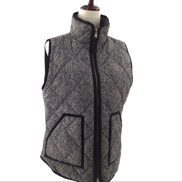 J. Crew Herringbone Quilted Vest Jacket size S - Picture 12 of 15